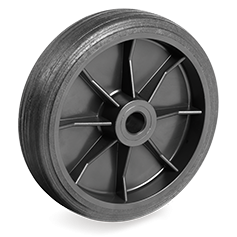 Τροχός από έγχυση φορμαρισμένο ελαστικό TPR Ø125, πολυπροπυλενικό κέντρο, 511103