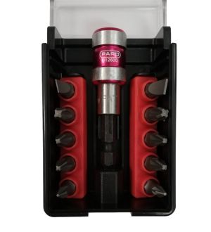 1/4" Magnetic Quick Release bit holder for Ø 6mm Bit with bits, 2112