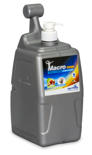 Κρέμα πλυσίματος χεριών 5 λίτρων Macrocream με φυτικά μικροκοκία φουντουκιού και αμυγδάλου.