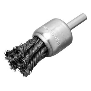 Drill brush, 25 mm, cup-shaped with shank, steel wire 744649