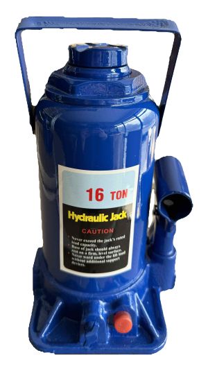 16 t Hydraulic bottle jack with safety valve 55025