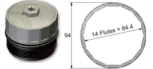 3/8"Dr. 84.5mm х 14 flutes Oil Filter wrench, 647-1160-B