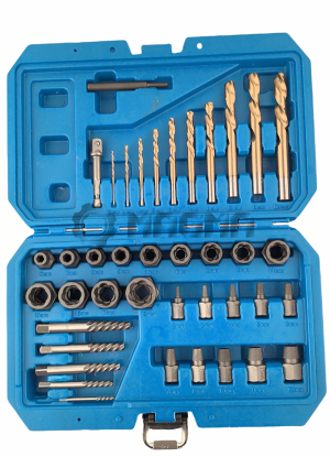 Екстрактори за премахване на повредени винтове и гайки - к-т 40 бр., 51330