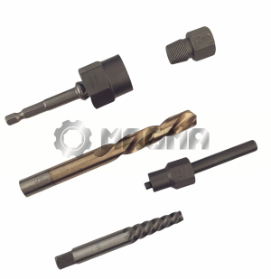 Екстрактори за премахване на повредени винтове и гайки - к-т 40 бр., 51330