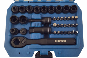 Σετ Καρυδάκια Διερχόμενα (Go-Through) 1/4" - 37 Τεμάχια - MG51418