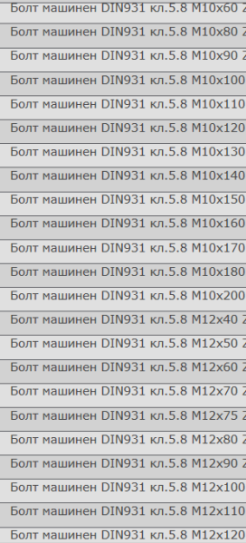 Болт с шестограмна глава DIN 931/933