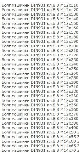 Болт с шестограмна глава DIN 931/933