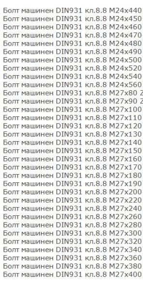 Болт с шестограмна глава DIN 931/933